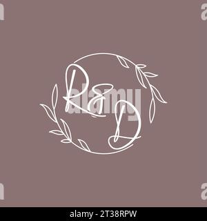 RD wedding initials monogram logo ideas vector graphic Stock Vector