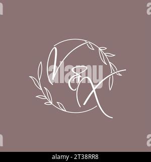 VX wedding initials monogram logo ideas vector graphic Stock Vector