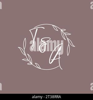 TA wedding initials monogram logo ideas vector graphic Stock Vector
