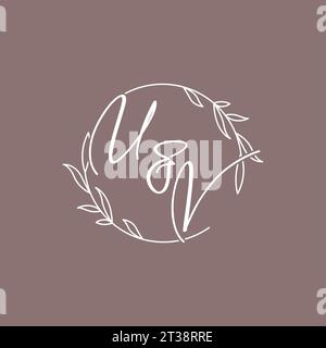 UV wedding initials monogram logo ideas vector graphic Stock Vector