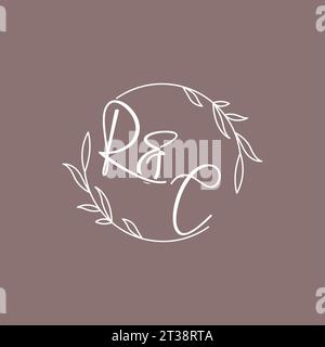 RC wedding initials monogram logo ideas vector graphic Stock Vector