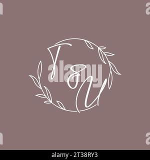 TU wedding initials monogram logo ideas vector graphic Stock Vector