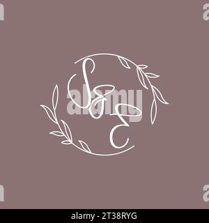 SE wedding initials monogram logo ideas vector graphic Stock Vector