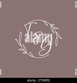 TG wedding initials monogram logo ideas vector graphic Stock Vector