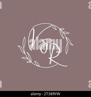 VR wedding initials monogram logo ideas vector graphic Stock Vector