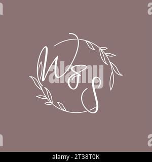 WS wedding initials monogram logo ideas vector graphic Stock Vector