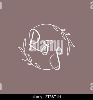 RS wedding initials monogram logo ideas vector graphic Stock Vector