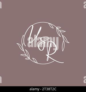 UR wedding initials monogram logo ideas vector graphic Stock Vector