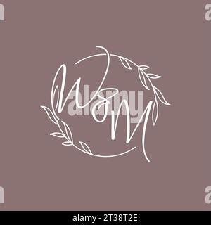 WM wedding initials monogram logo ideas vector graphic Stock Vector