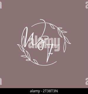 WF wedding initials monogram logo ideas vector graphic Stock Vector