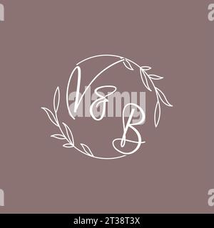 VB wedding initials monogram logo ideas vector graphic Stock Vector