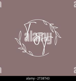 TT wedding initials monogram logo ideas vector graphic Stock Vector