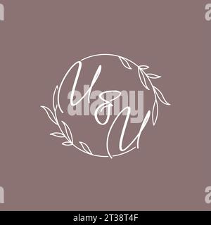 UU wedding initials monogram logo ideas vector graphic Stock Vector