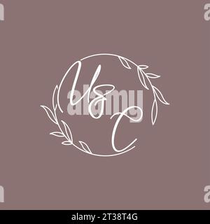 UC wedding initials monogram logo ideas vector graphic Stock Vector