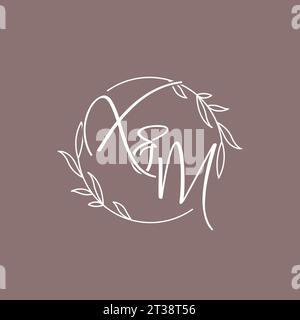 XM wedding initials monogram logo ideas vector graphic Stock Vector