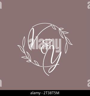 VY wedding initials monogram logo ideas vector graphic Stock Vector
