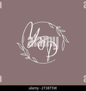 YP wedding initials monogram logo ideas vector graphic Stock Vector