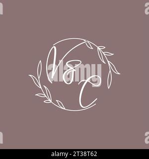 VC wedding initials monogram logo ideas vector graphic Stock Vector