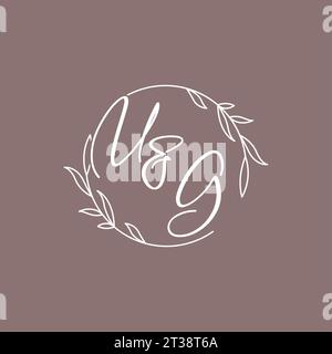 UG wedding initials monogram logo ideas vector graphic Stock Vector