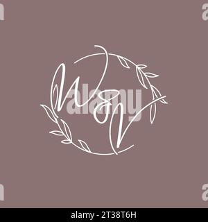 WV wedding initials monogram logo ideas vector graphic Stock Vector
