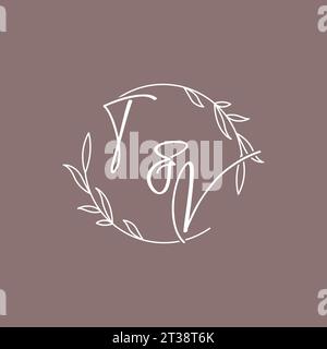TV wedding initials monogram logo ideas vector graphic Stock Vector