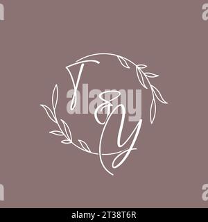 TY wedding initials monogram logo ideas vector graphic Stock Vector