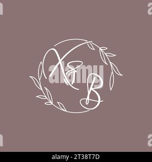 XB wedding initials monogram logo ideas vector graphic Stock Vector