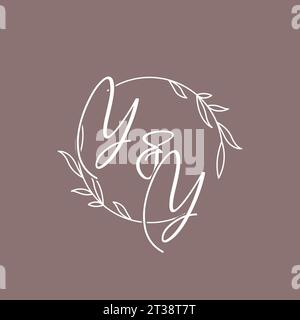 YY wedding initials monogram logo ideas vector graphic Stock Vector