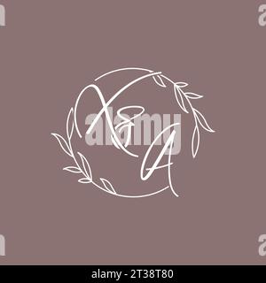 XA wedding initials monogram logo ideas vector graphic Stock Vector