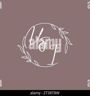 UI wedding initials monogram logo ideas vector graphic Stock Vector