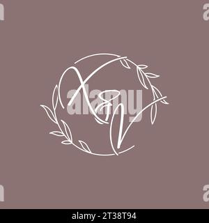 XV wedding initials monogram logo ideas vector graphic Stock Vector
