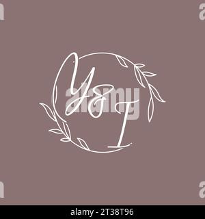YI wedding initials monogram logo ideas vector graphic Stock Vector