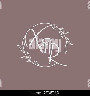 XR wedding initials monogram logo ideas vector graphic Stock Vector