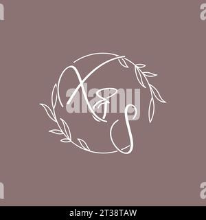 XS wedding initials monogram logo ideas vector graphic Stock Vector