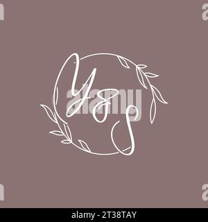 YS wedding initials monogram logo ideas vector graphic Stock Vector