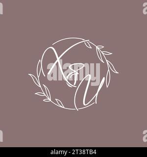 XU wedding initials monogram logo ideas vector graphic Stock Vector