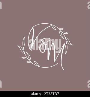 VM wedding initials monogram logo ideas vector graphic Stock Vector