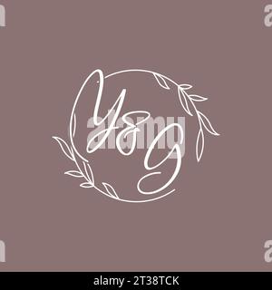 YG wedding initials monogram logo ideas vector graphic Stock Vector