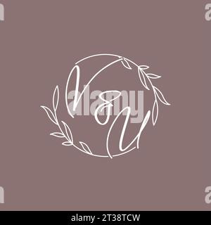 VU wedding initials monogram logo ideas vector graphic Stock Vector