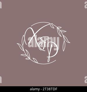 XP wedding initials monogram logo ideas vector graphic Stock Vector