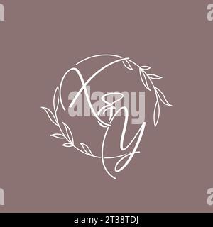 XY wedding initials monogram logo ideas vector graphic Stock Vector