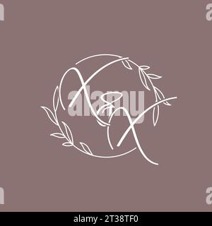 XX wedding initials monogram logo ideas vector graphic Stock Vector
