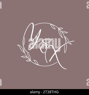 YX wedding initials monogram logo ideas vector graphic Stock Vector