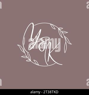 YK wedding initials monogram logo ideas vector graphic Stock Vector