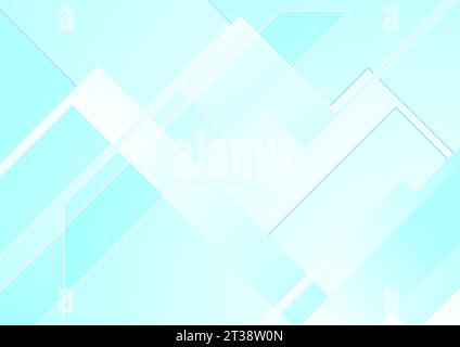 Light blue technology geometric abstract background. Vector minimal art design Stock Vector