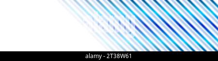 Blue and white stripes abstract geometric banner design. Futuristic technology vector background Stock Vector