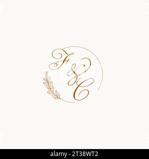 FC beauty monogram and elegant logo design handwriting logo of initial ...