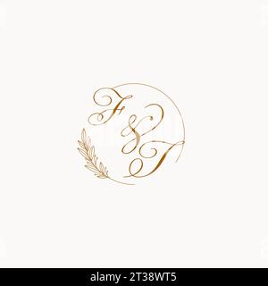 FT logo with leaf shape, clean and modern monogram initial logo design ...