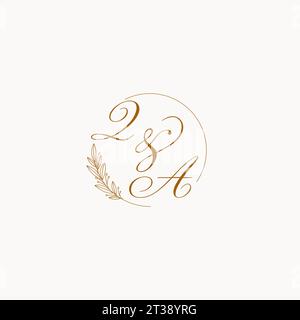 QA beauty monogram and elegant logo design handwriting logo of initial ...