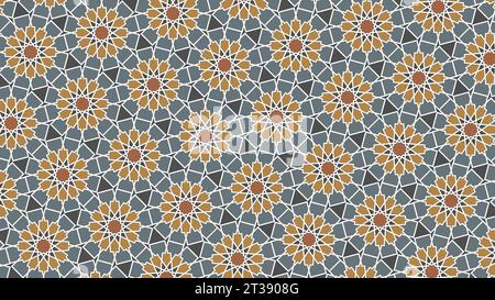 Seamless pattern in authentic Arabian style. Vector illustration Stock Vector